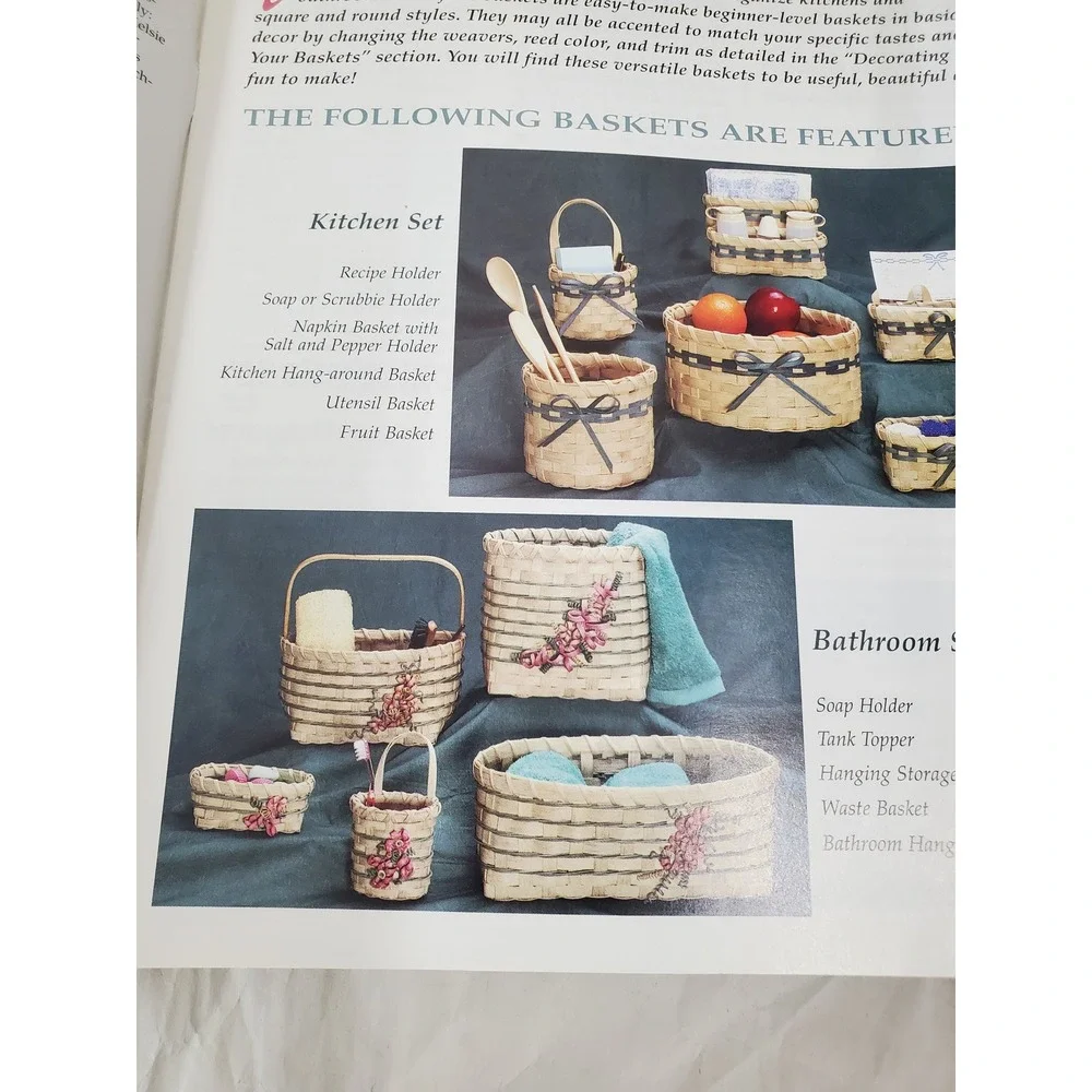 Basket Weaving Room By Room Kitchens & Bathrooms Kathie Ballard 1994 Pattern Bk